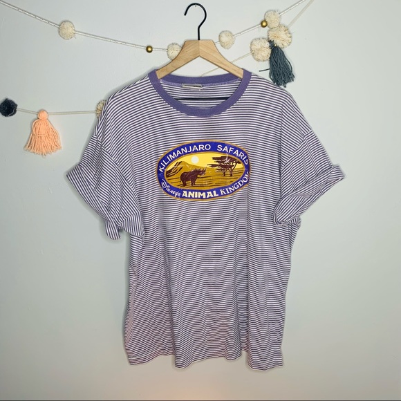 VINTAGE y2k Disney Kilimanjaro striped tee - Picture 6 of 13